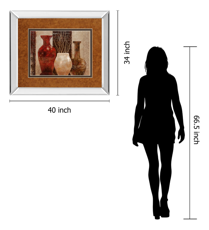 Mediterranean Style I By Nan Mirror - Framed Print Wall Art - Light Brown