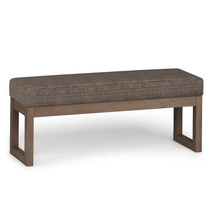 Dark Brown / 44.5"W x 14.2"D x 18.3"H / Fabric