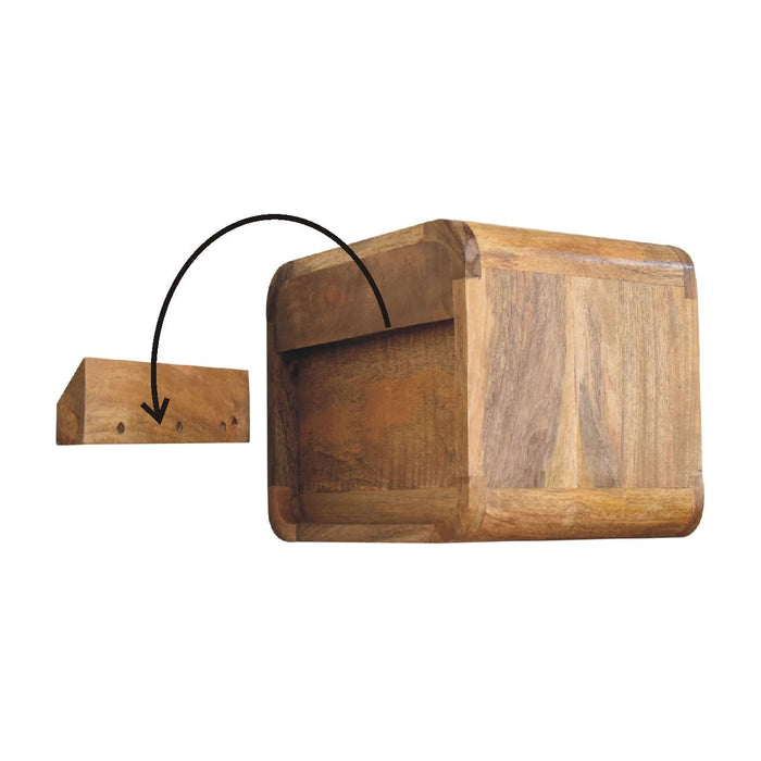 Mini Floating Open Bedside - Oak
