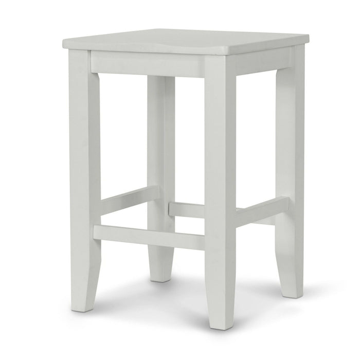 Miramar - Backless Stool - Stark White by Sea Winds, view 1