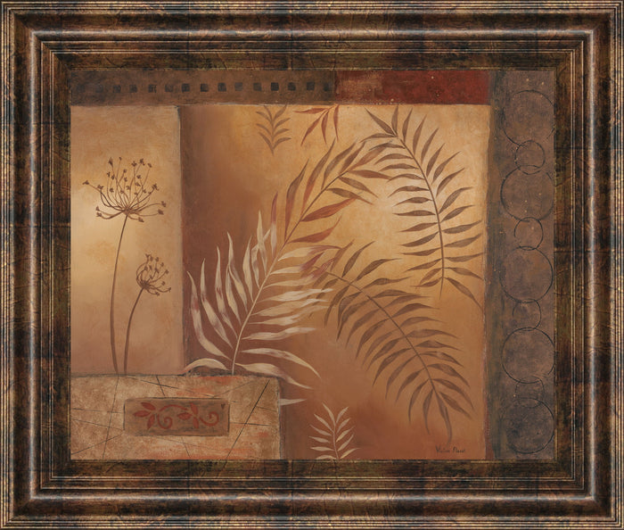Modern Fern I By Vivian Flasch - Framed Print Wall Art - Light Brown