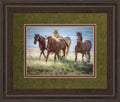 Morning Stroll By Wendy Caro - Framed Print Wall Art - Light Brown