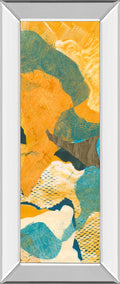 Mountain Shapes Il By Carolyn Roth - Mirror Framed Print Wall Art - Orange