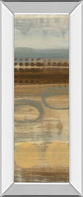 Movement Panel I By Jeni Lee - Mirror Framed Print Wall Art - Light Brown