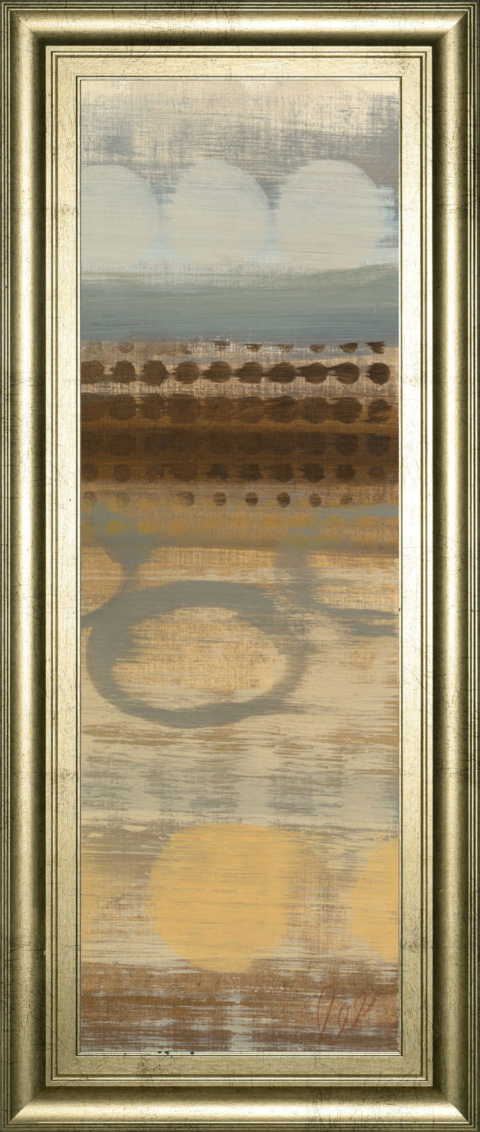 Movement Panel Il By Jeni Lee - Framed Print Wall Art - Light Brown