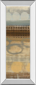 Movement Panel Il By Jeni Lee - Mirror Framed Print Wall Art - Light Brown