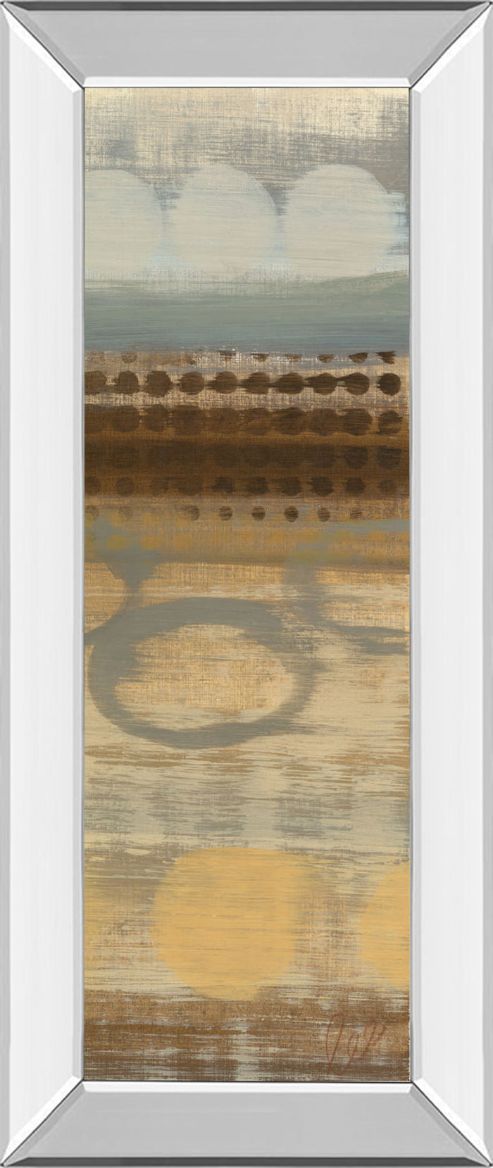 Movement Panel Il By Jeni Lee - Mirror Framed Print Wall Art - Light Brown