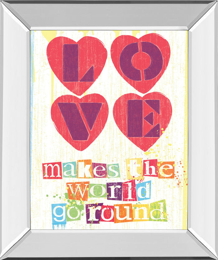 Must Be Love I By Tom Frazier - Mirror Framed Print Wall Art - Purple