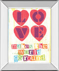 Must Be Love I By Tom Frazier - Mirror Framed Print Wall Art - Purple