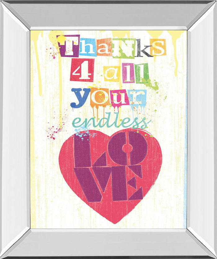 Must Be Love Il By Tom Frazier - Mirror Framed Print Wall Art - Purple