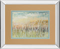 Muted Grass By Patricia Pinto - Mirror Framed Print Wall Art - Light Brown