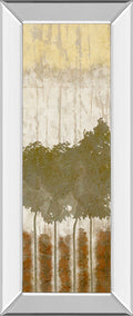 Nature's Quartet I By Alonzo Saunders - Mirror Framed Print Wall Art - Light Brown