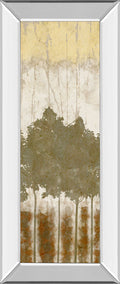 Nature's Quartet Il By Alonzo Saunders - Mirror Framed Print Wall Art - Light Brown
