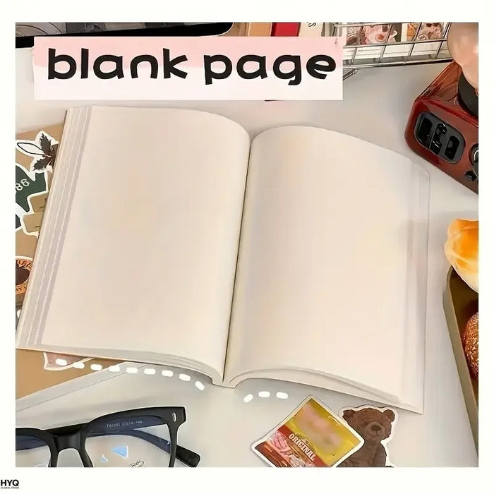 Notepad 256 Pages Blank Sketchbook Notebook Diary School Journal Useful Stationery Office Supplies