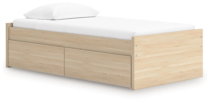 Light Brown / Twin / 1 Side Storage