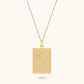 Palm Tree Tag Necklace in Gold Vermeil on 925 Sterling Silver
