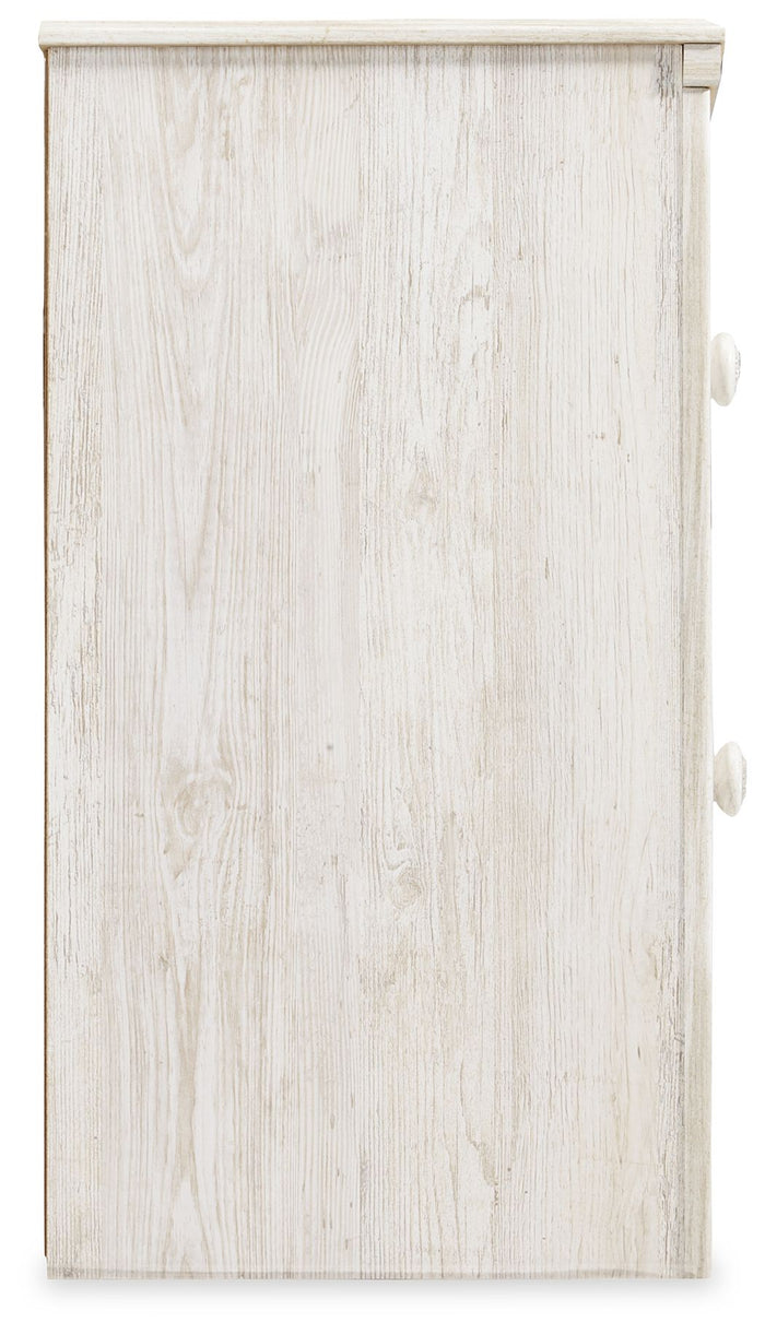 Paxberry - Two Drawer Night Stand - Whitewash