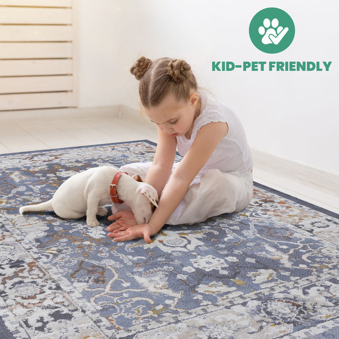 Payas - 6' X 9' Traditional Area Rug - Blue