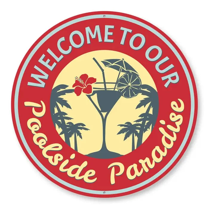 POOLSIDE PARADISE SIGN