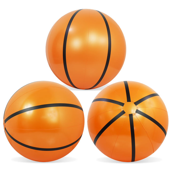 POZA 16" BEACH BALL BASKETBALL SET OF 3