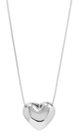 Puffy Heart Pendant Short Necklace