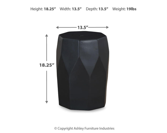 Rhysworth - Indoor/Outdoor Stool - Black