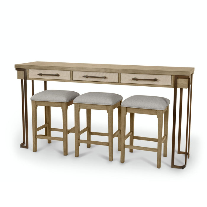Rio Vista - Backless Upholstered Stool - Muted Earth Tones / Clay / Gray by Finn & Louise, view 3