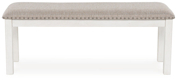 Robbinsdale - Large Upholstered Dining Room Bench - Antique White