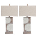 Sand Dollar - Poly Table Lamp (Set of 2) - Natural / Brown by Lux Lighting, view 1