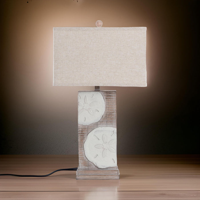 Sand Dollar - Poly Table Lamp (Set of 2) - Natural / Brown