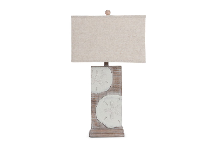 Sand Dollar - Poly Table Lamp (Set of 2) - Natural / Brown by Lux Lighting, view 2