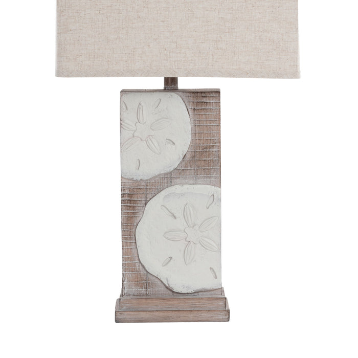 Sand Dollar - Poly Table Lamp (Set of 2) - Natural / Brown by Lux Lighting, view 3