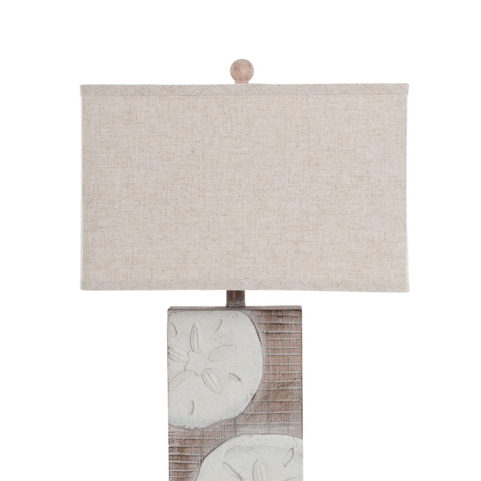 Sand Dollar - Poly Table Lamp (Set of 2) - Natural / Brown