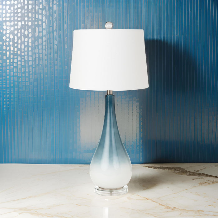 Serenity - Glass Table Lamp (Set of 2) - Blue / White