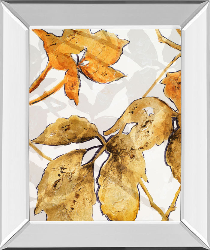 Shadows Il By Patricia Pinto - Mirror Framed Print Wall Art - Light Brown