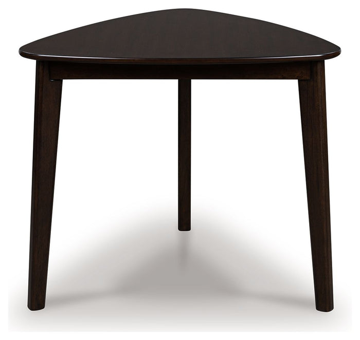 Shorbyn - Triangle Dining Room Table - Merlot