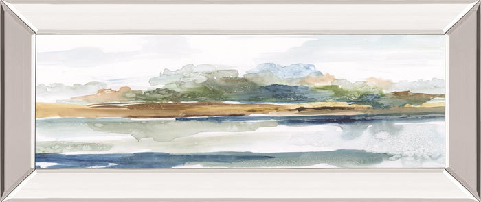 Solace By Nan - Mirror Framed Print Wall Art - Beige