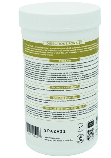 SPAZAZZ AROMA SPA SHOCK MENTHA GROVE 2.2 LB