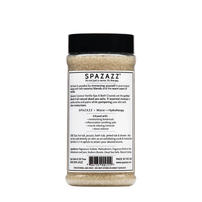 SPAZAZZ COCONUT VANILLA AROMATHERAPY CRYSTALS  17OZ