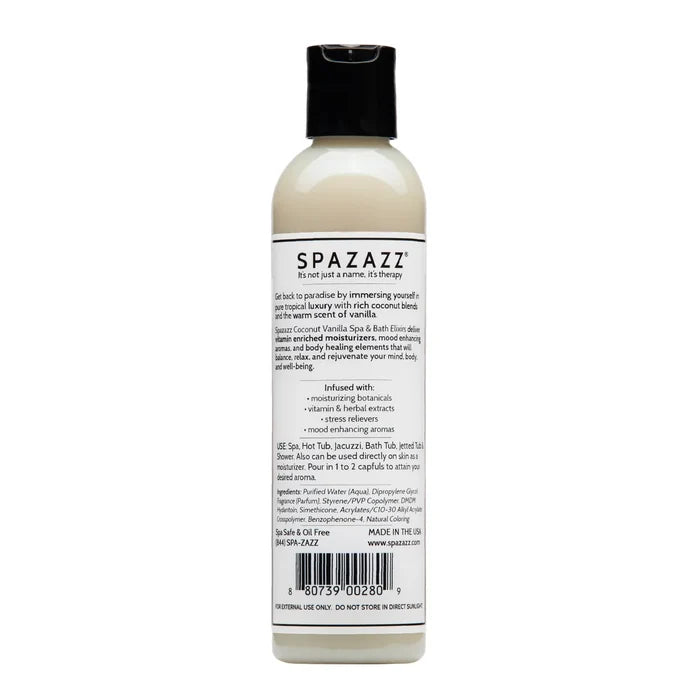 SPAZAZZ COCONUT VANILLA EXOTIC ELIXIR 9OZ