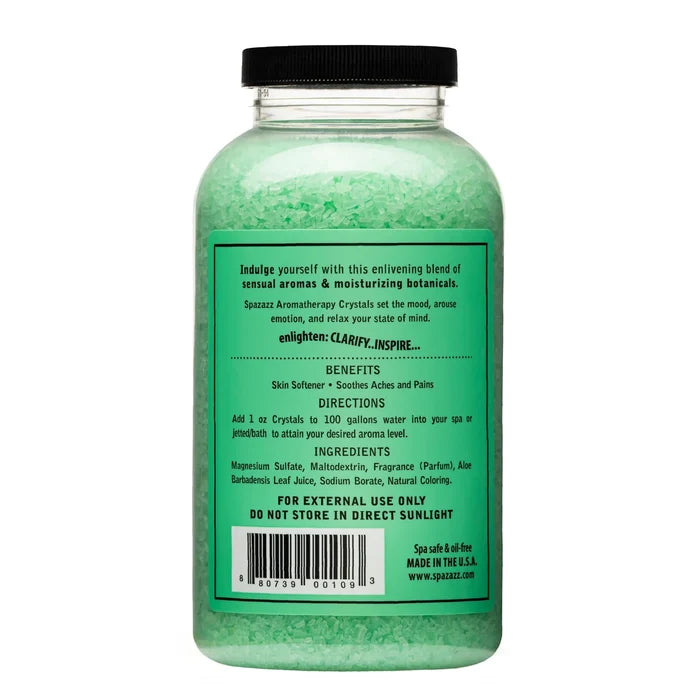SPAZAZZ ESCAPE GREEN TEA PEONY CRYSTALS 19 OZ