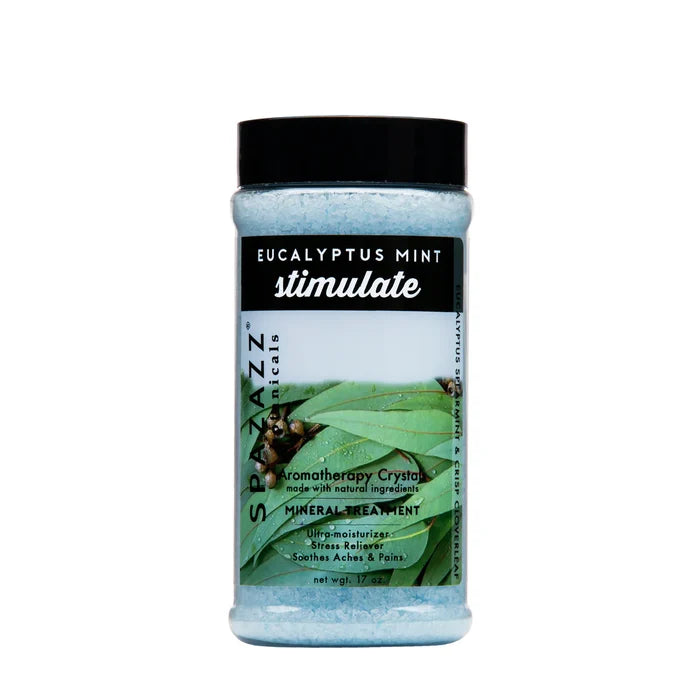 SPAZAZZ EUCALYPTUS MINT STIMULATE MINERAL CRYSTALS 17 Oz