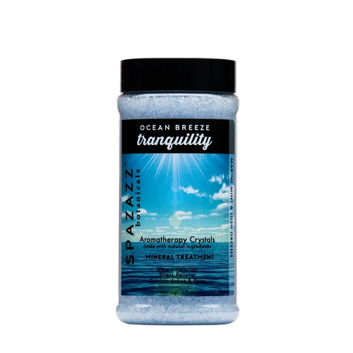 SPAZAZZ OCEAN BREEZE TRANQUILITY MINERAL CRYSTALS 17 OZ