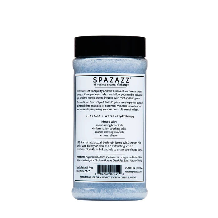 SPAZAZZ OCEAN BREEZE TRANQUILITY MINERAL CRYSTALS 17 OZ