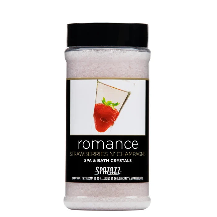 SPAZAZZ ROMANCE STRAWBERRIES & CHAMPAGNE SPA CRYSTALS 17 OZ