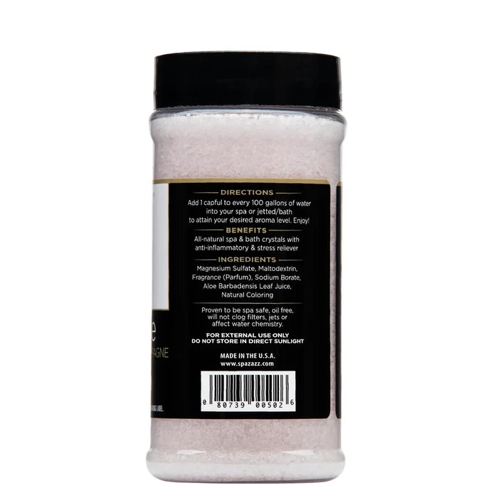 SPAZAZZ ROMANCE STRAWBERRIES & CHAMPAGNE SPA CRYSTALS 17 OZ