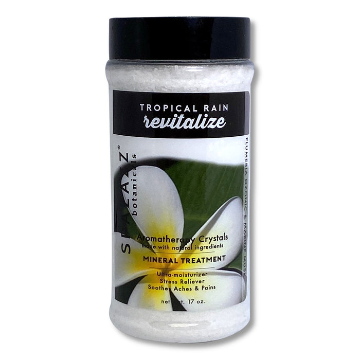 SPAZAZZ TROPICAL RAIN REVITALIZE AROMATHERAPY CRYSTALS 17 OZ