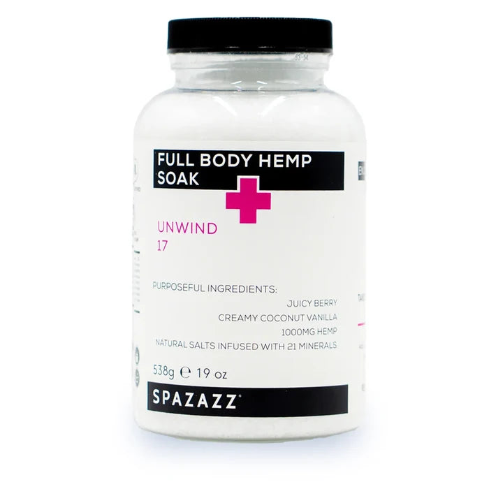 SPAZAZZ UNWIND HEMP CRYSTALS 19 OZ