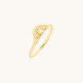 Sunset Half Signet Ring in Gold Vermeil on 925 Sterling Silver
