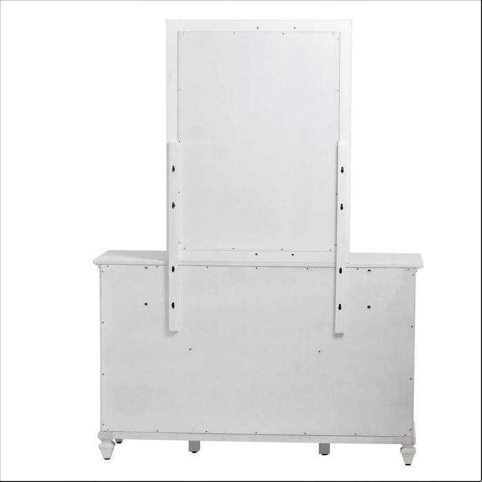 Surfside - Rectangular Dresser Mirror - Weathered White